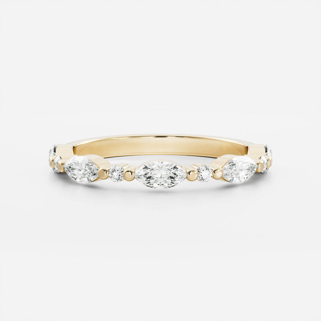 The Freya Ring - Marquise and Round Brilliant Ring