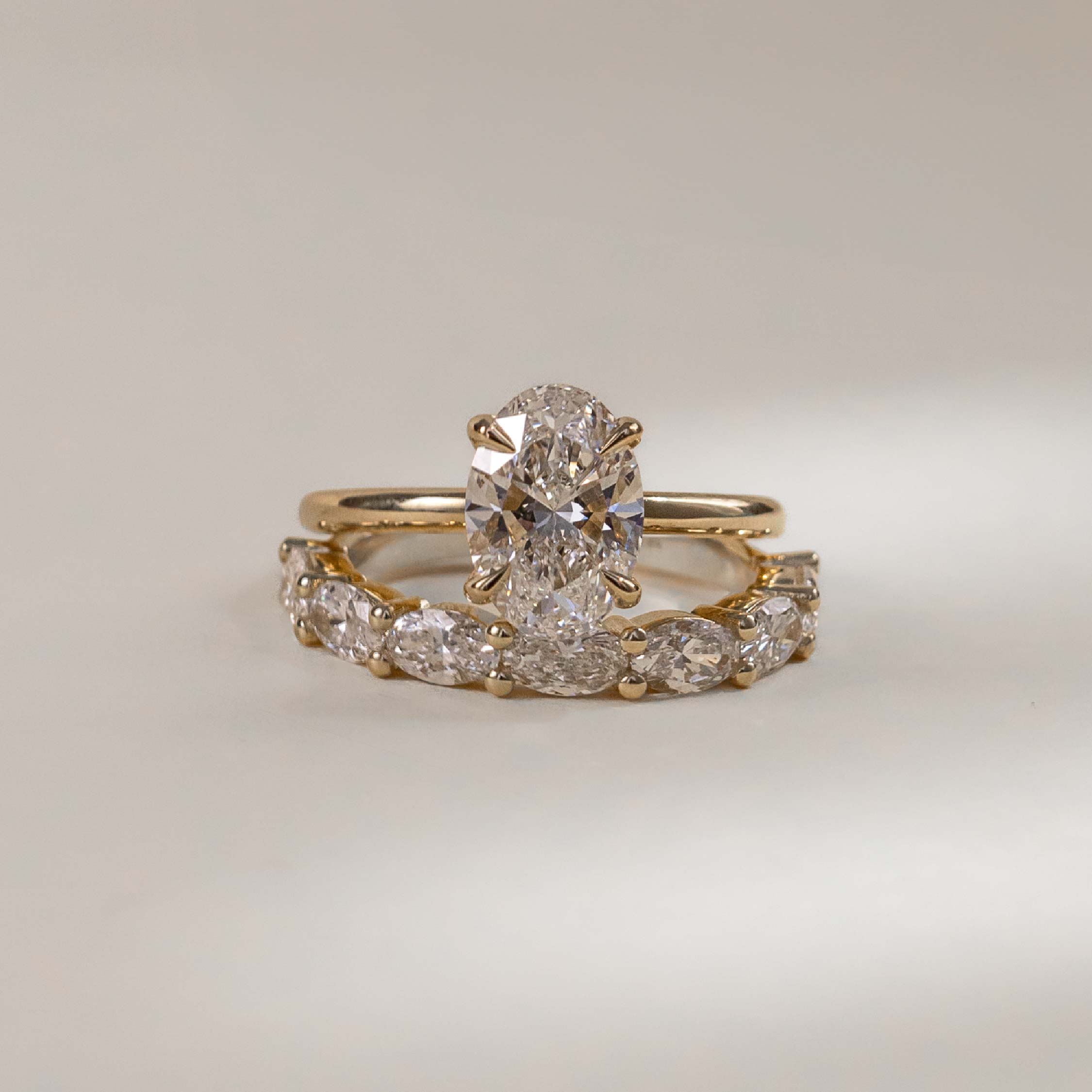 The Genevieve Ring - Horizontal Oval Wedding Ring additional view 2