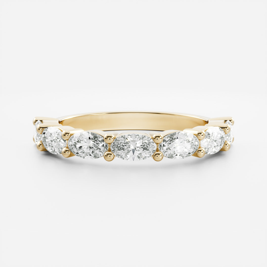 The Genevieve Ring - Horizontal Oval Wedding Ring