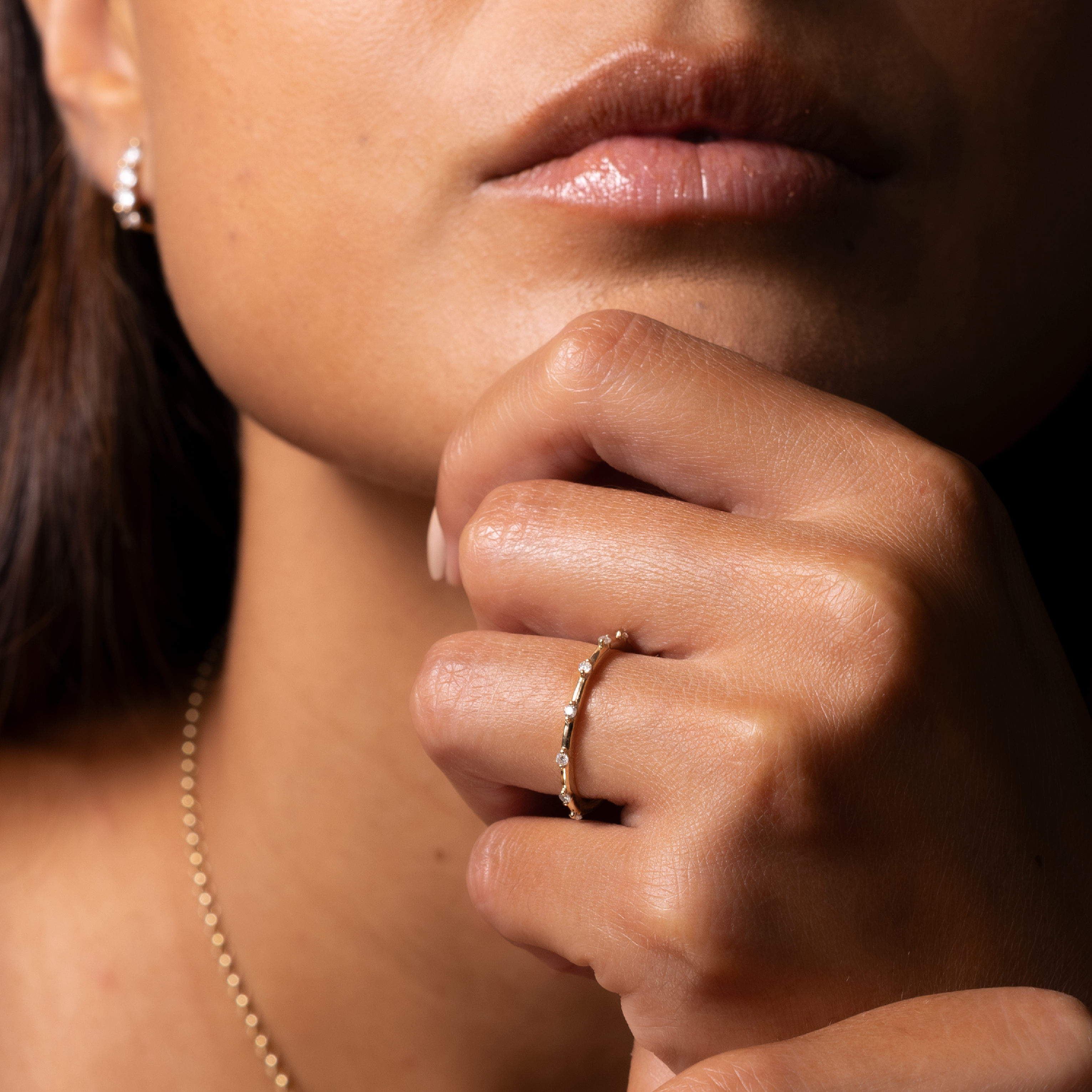 The Harlow Ring - Dainty Round Brilliant Ring additional view 1