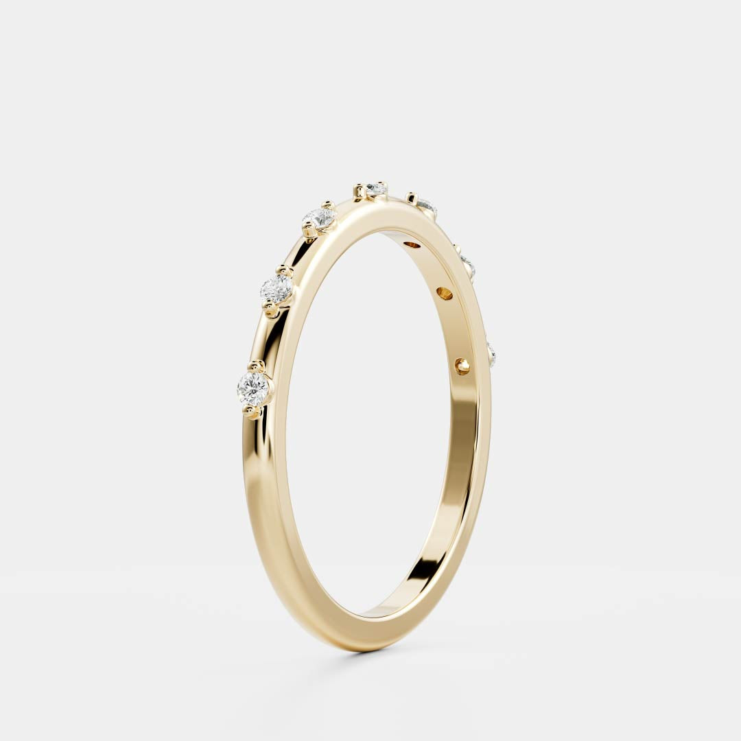 The Harlow Ring - Dainty Round Brilliant Ring additional view 3