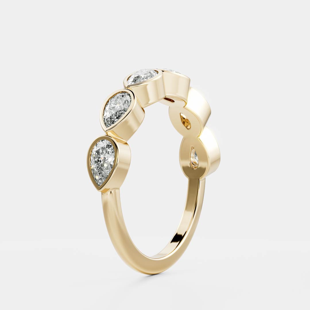 The Harper Ring - Pear Bezel Wedding Ring additional view 3