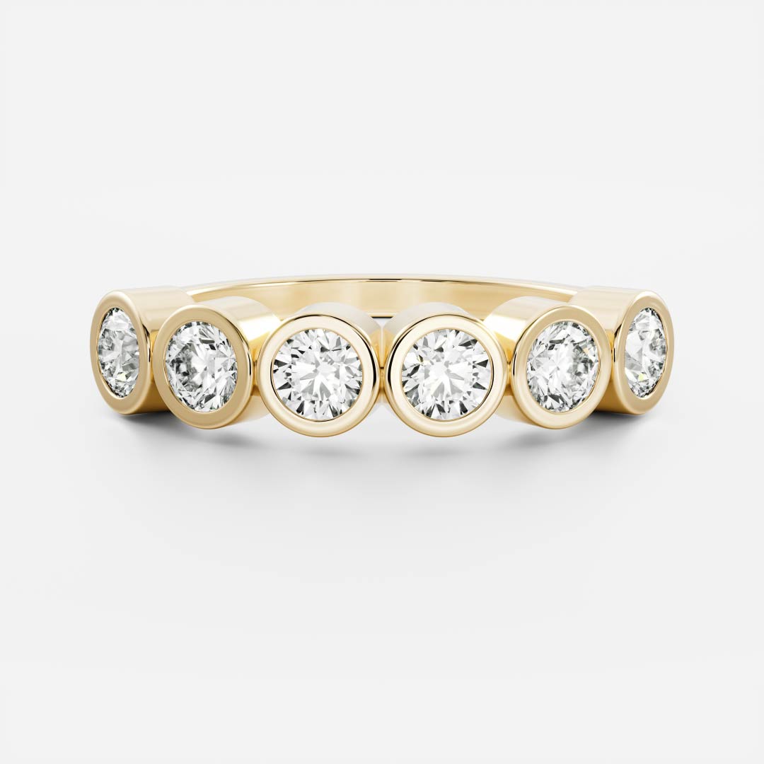 The Harper Ring - Round Bezel Wedding Ring