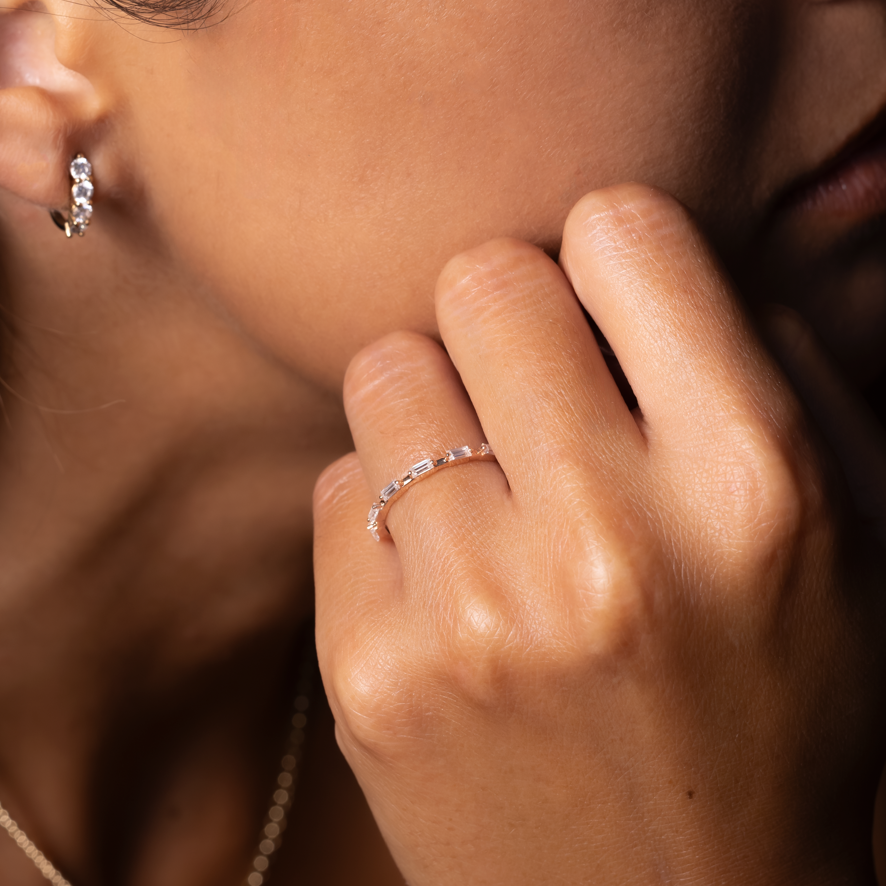 The Kiah Ring - Dainty Baguette Ring additional view 1
