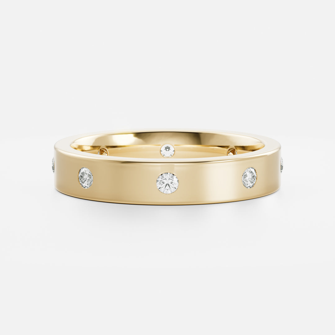 The Lira Ring - Inset Statement Wedding Ring