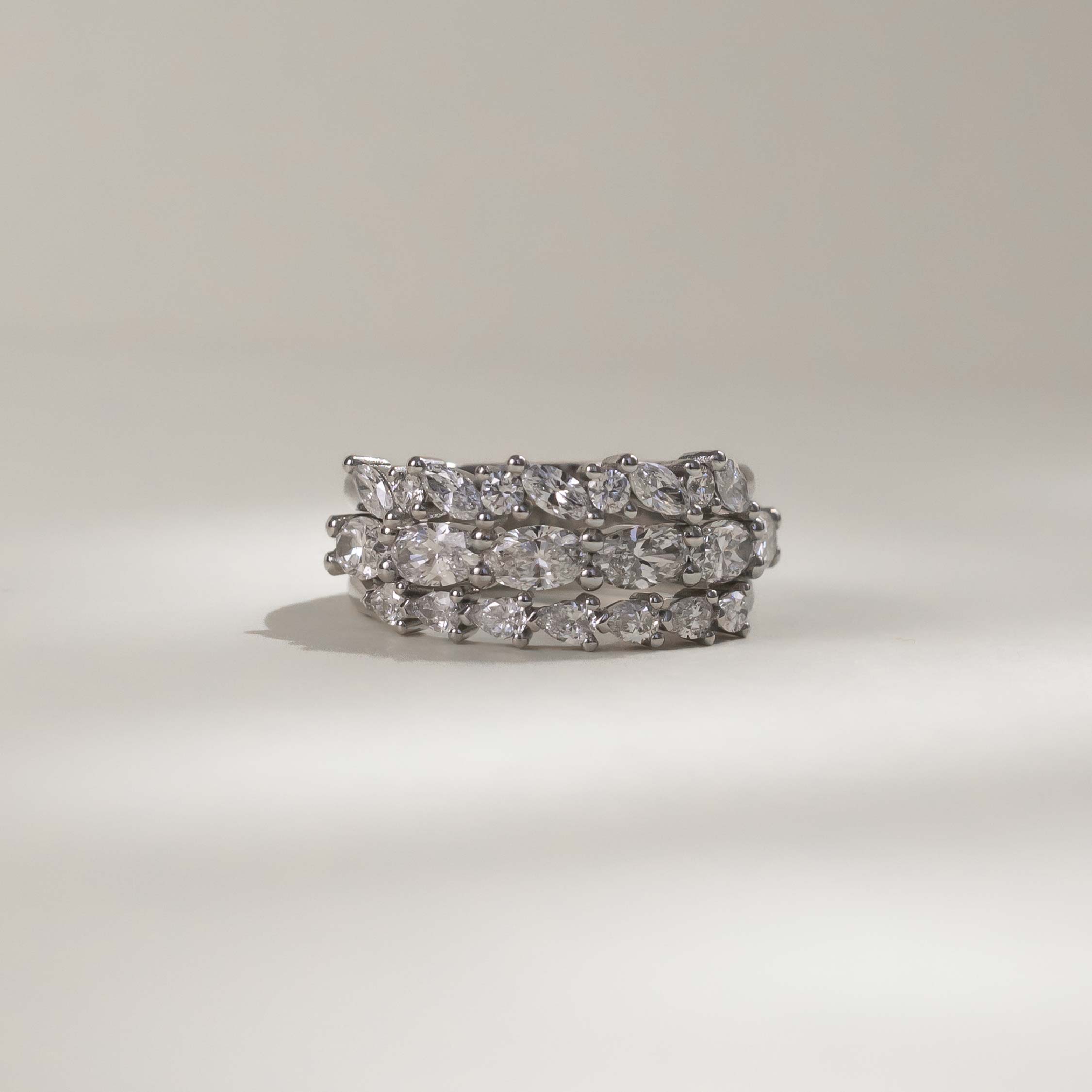 The Lucie Ring - Horizontal Pear Wedding Ring additional view 2