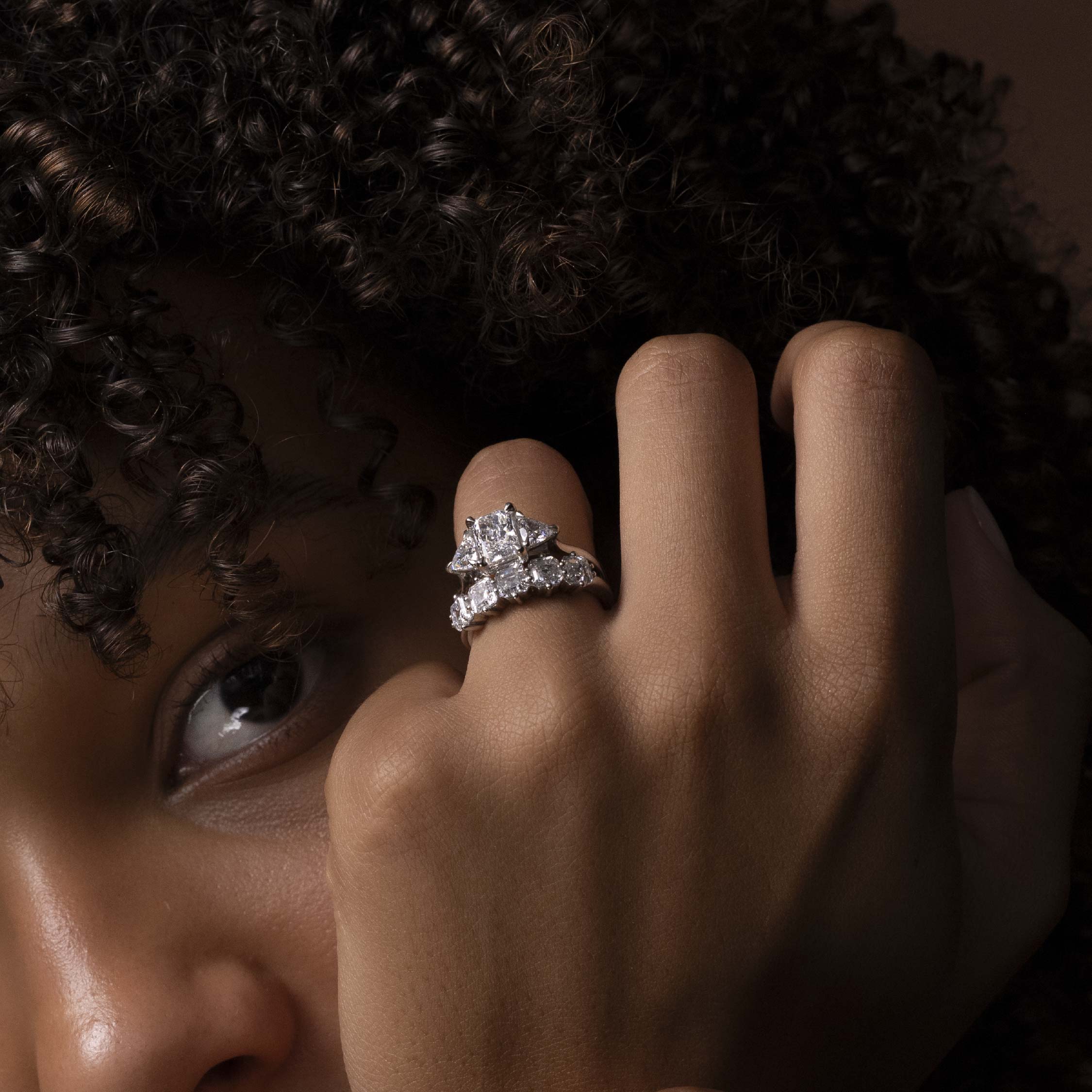 The Maeva Ring - Asscher Wedding Ring additional view 1