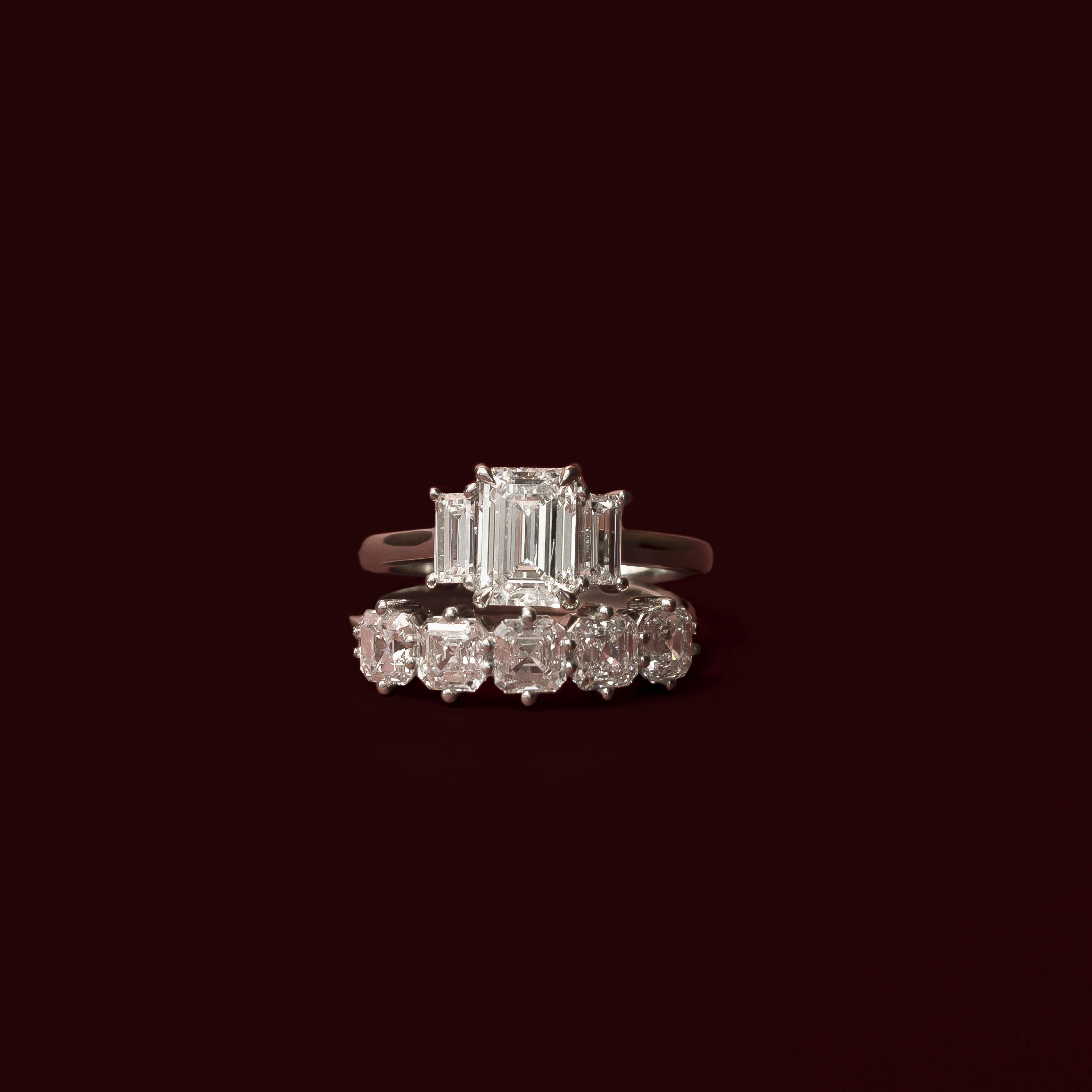 The Maeva Ring - Asscher Wedding Ring additional view 2