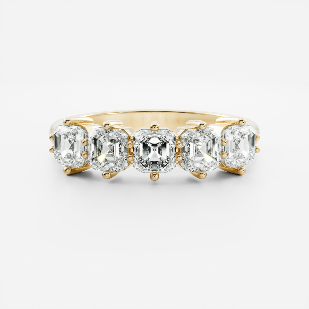 The Maeva Ring - Asscher Wedding Ring