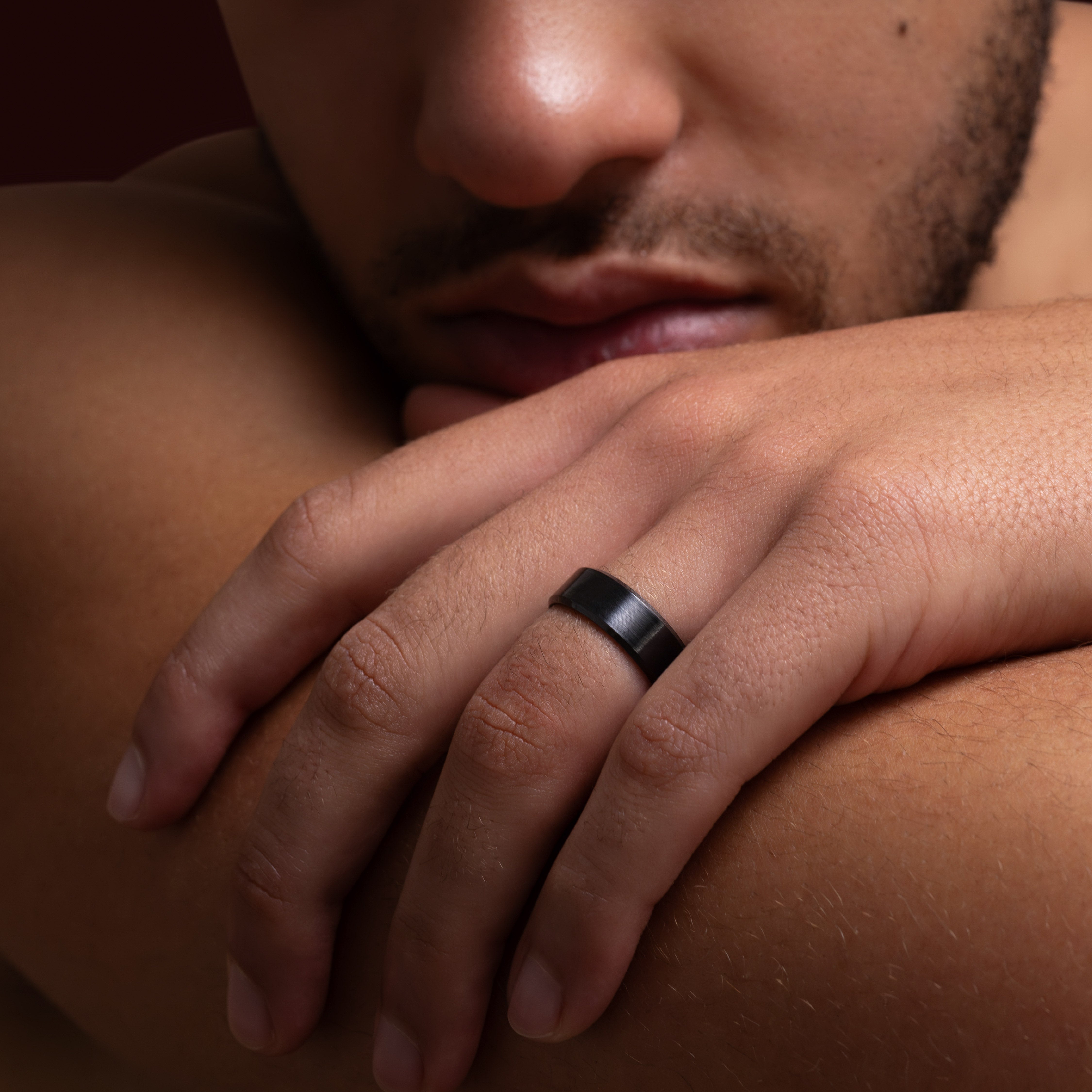 The Markos Ring - Brushed Ezi Fit Men's Wedding Band additional view 2