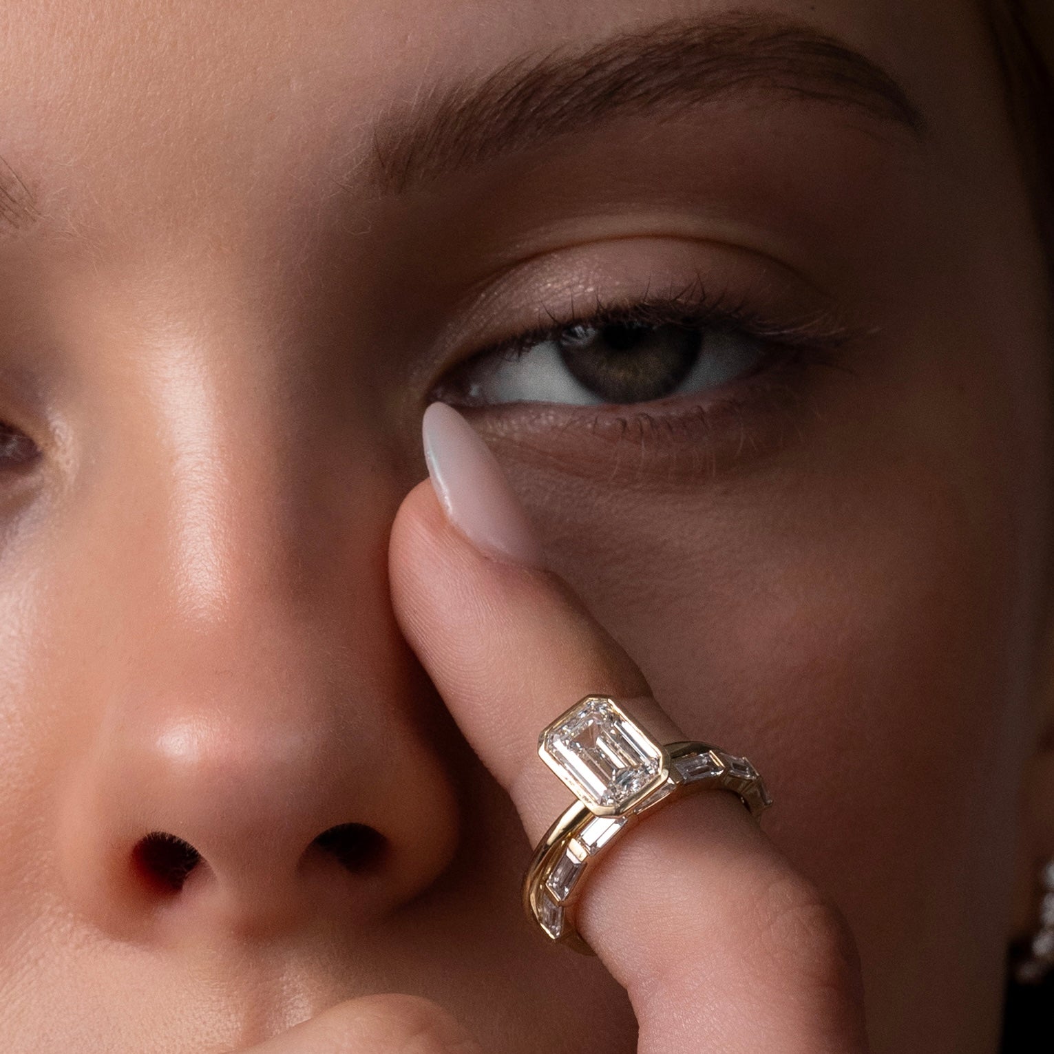The Noemie Ring - Baguette Wedding Ring additional view 1
