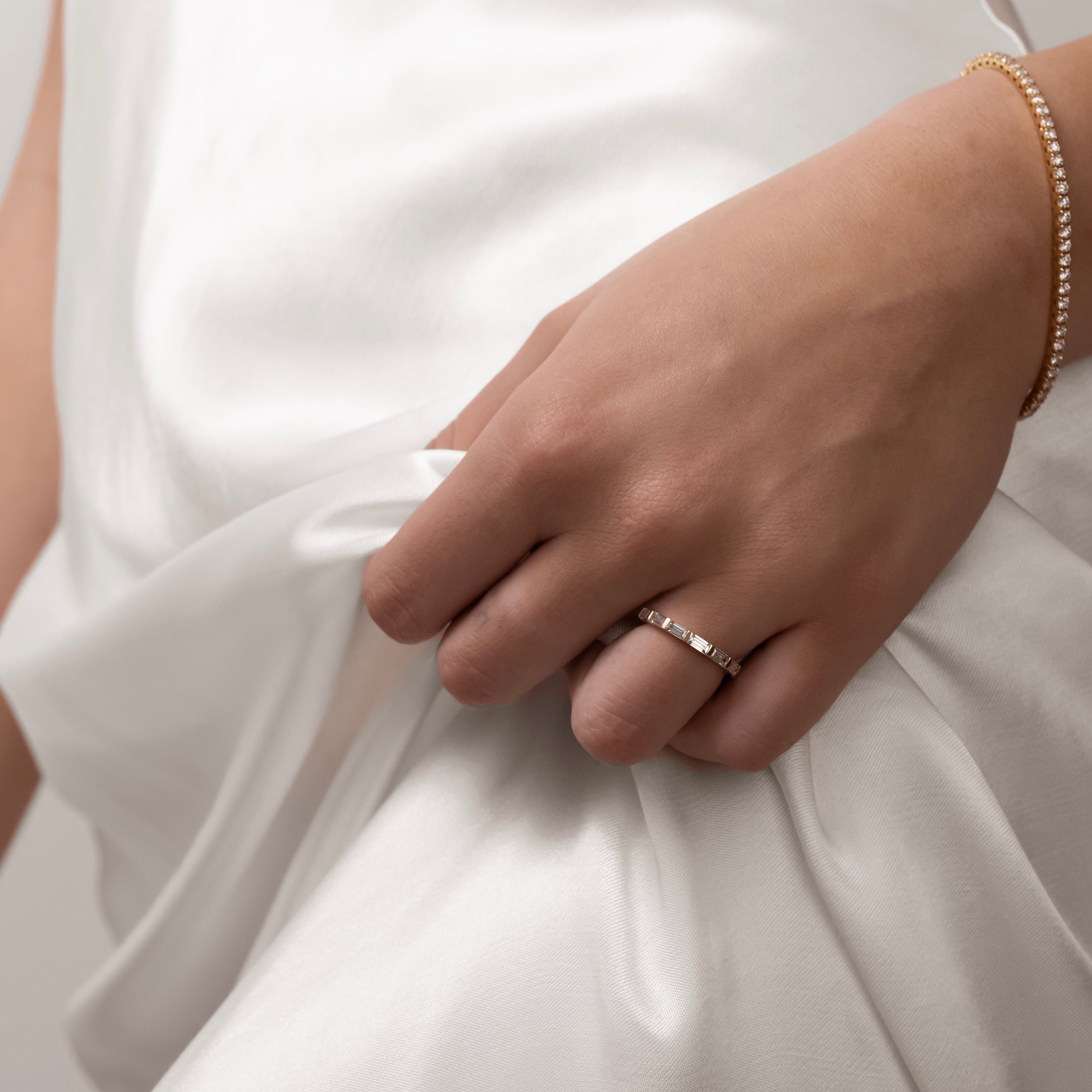 The Noemie Ring - Baguette Wedding Ring additional view 2