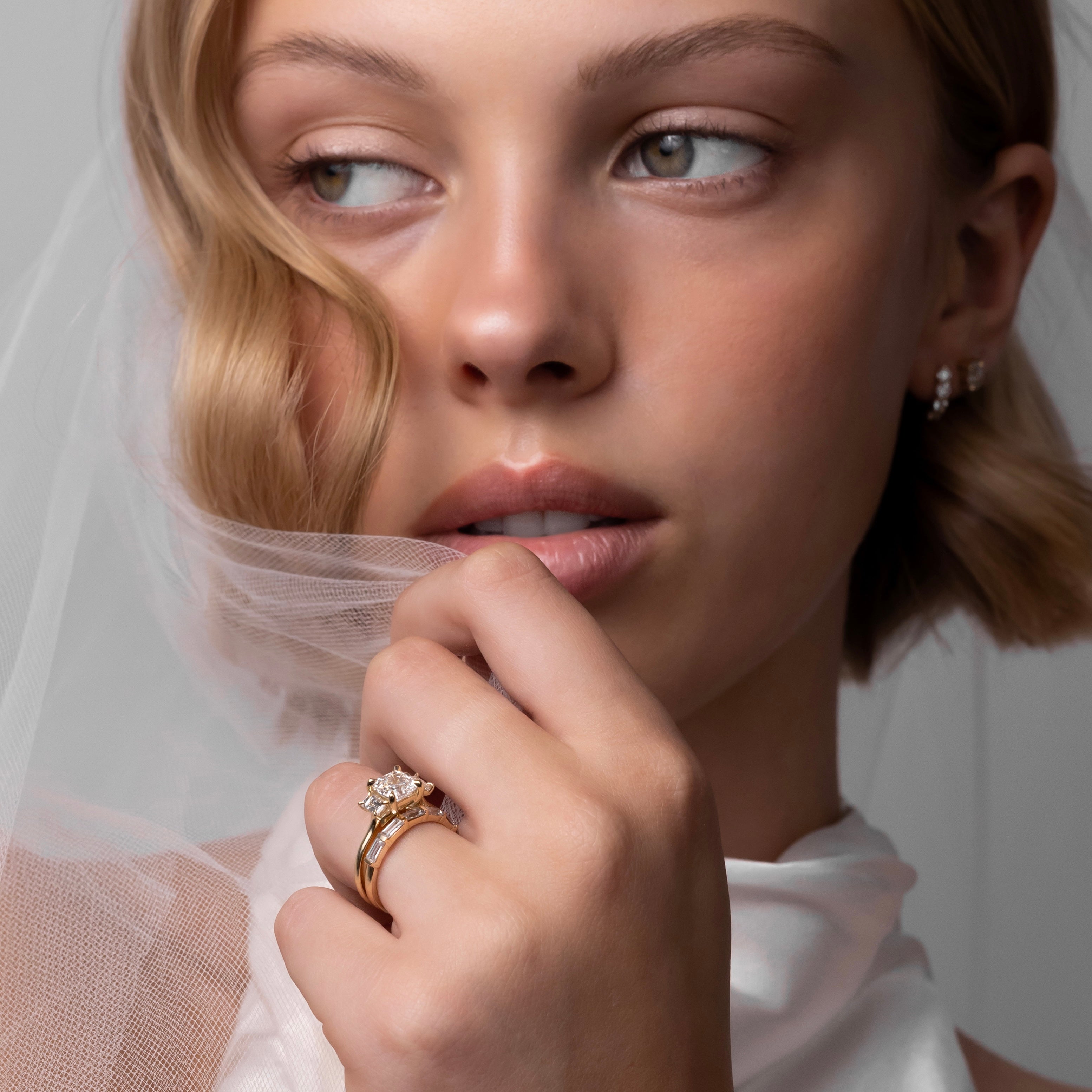 The Noemie Ring - Baguette Wedding Ring additional view 3