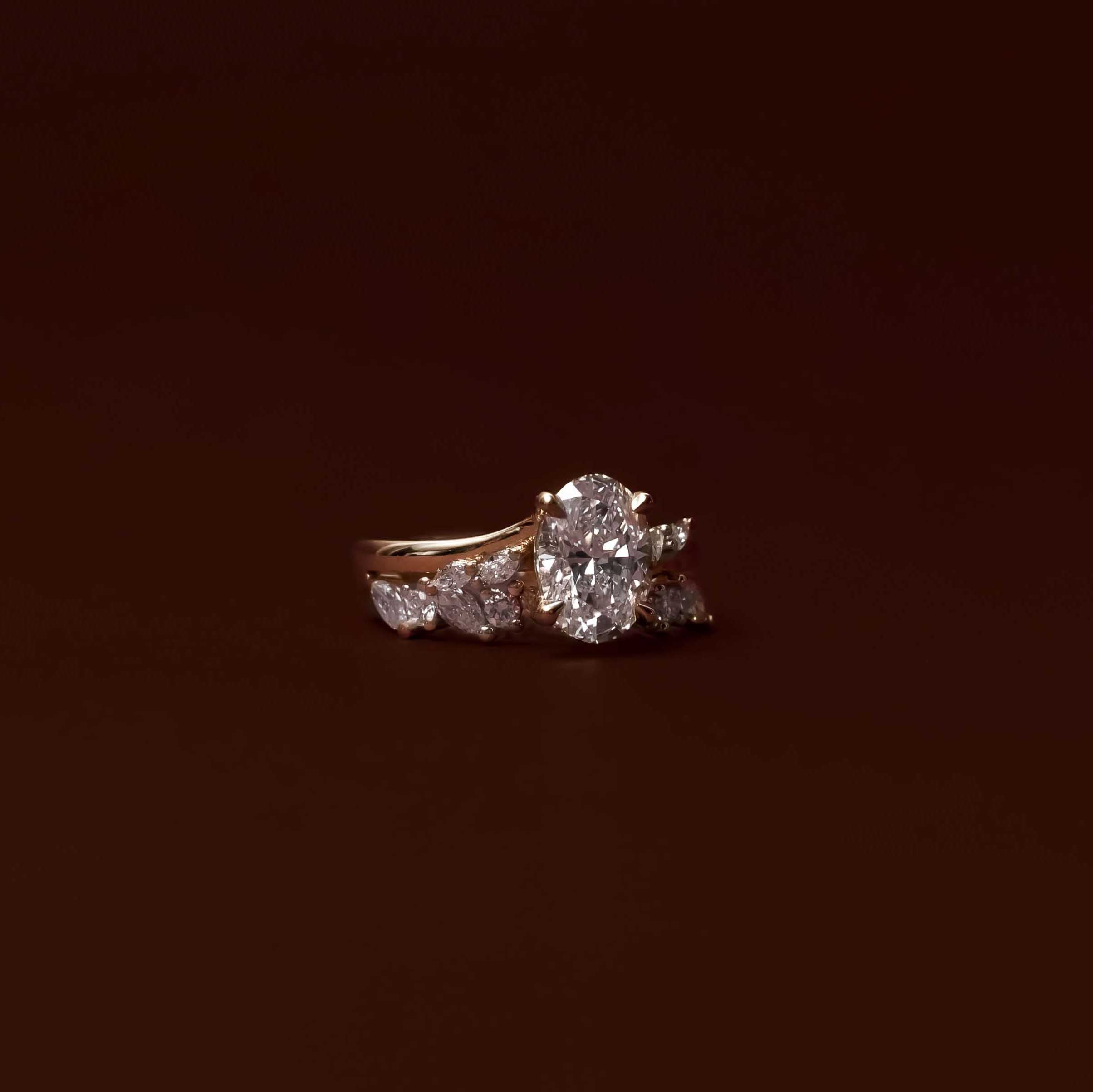 The Oceane Ring - Marquise and Round Brilliant Wedding Ring additional view 2