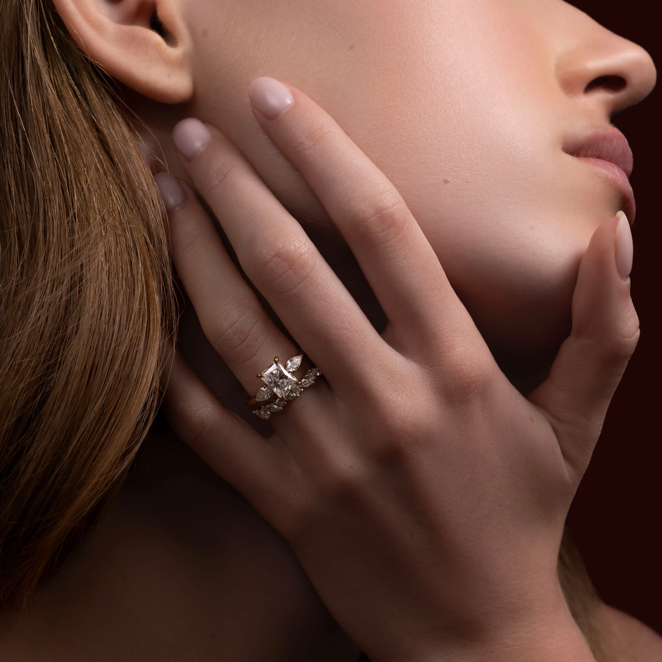 The Oceane Ring - Marquise and Round Brilliant Wedding Ring additional view 3