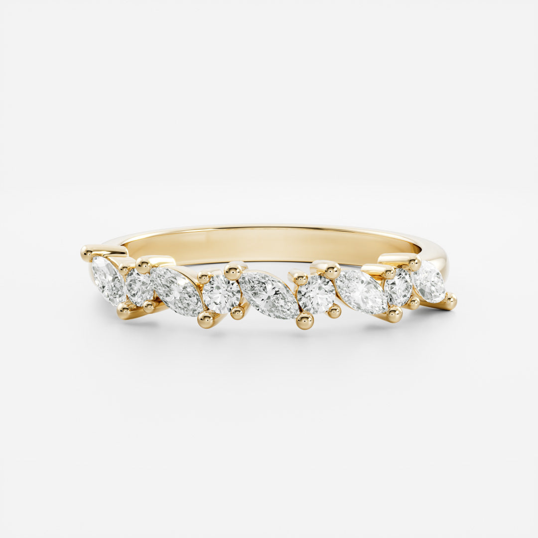 The Oceane Ring - Marquise and Round Brilliant Wedding Ring