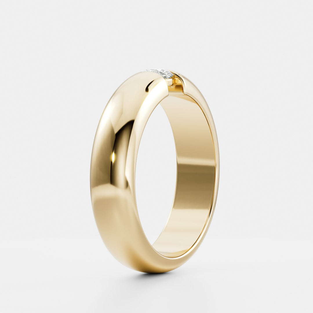 The Olympus Ring - Statement Round Tension Set Men's Wedding Band additional view 1