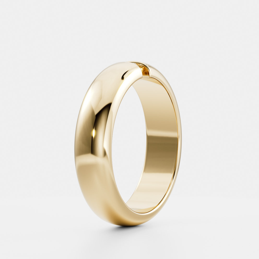 The Olympus Ring - Petite Round Tension Set Men's Wedding Band additional view 1
