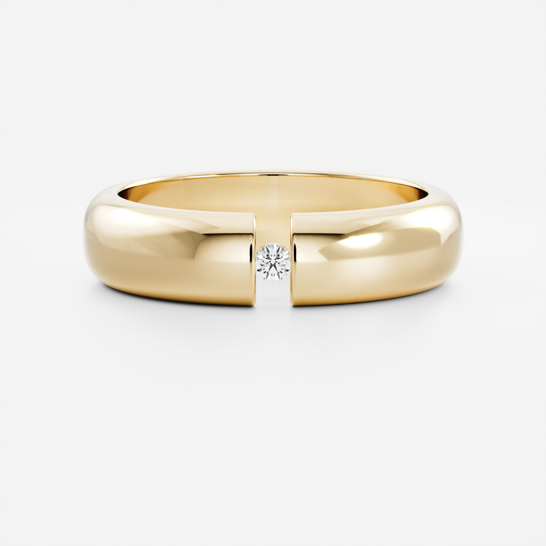The Olympus Ring - Petite Round Tension Set Men's Wedding Band