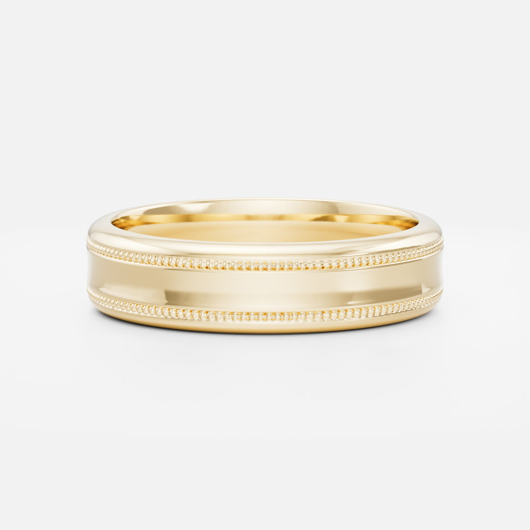The Orion Ring - Milgrain-Detail Men's Wedding Band