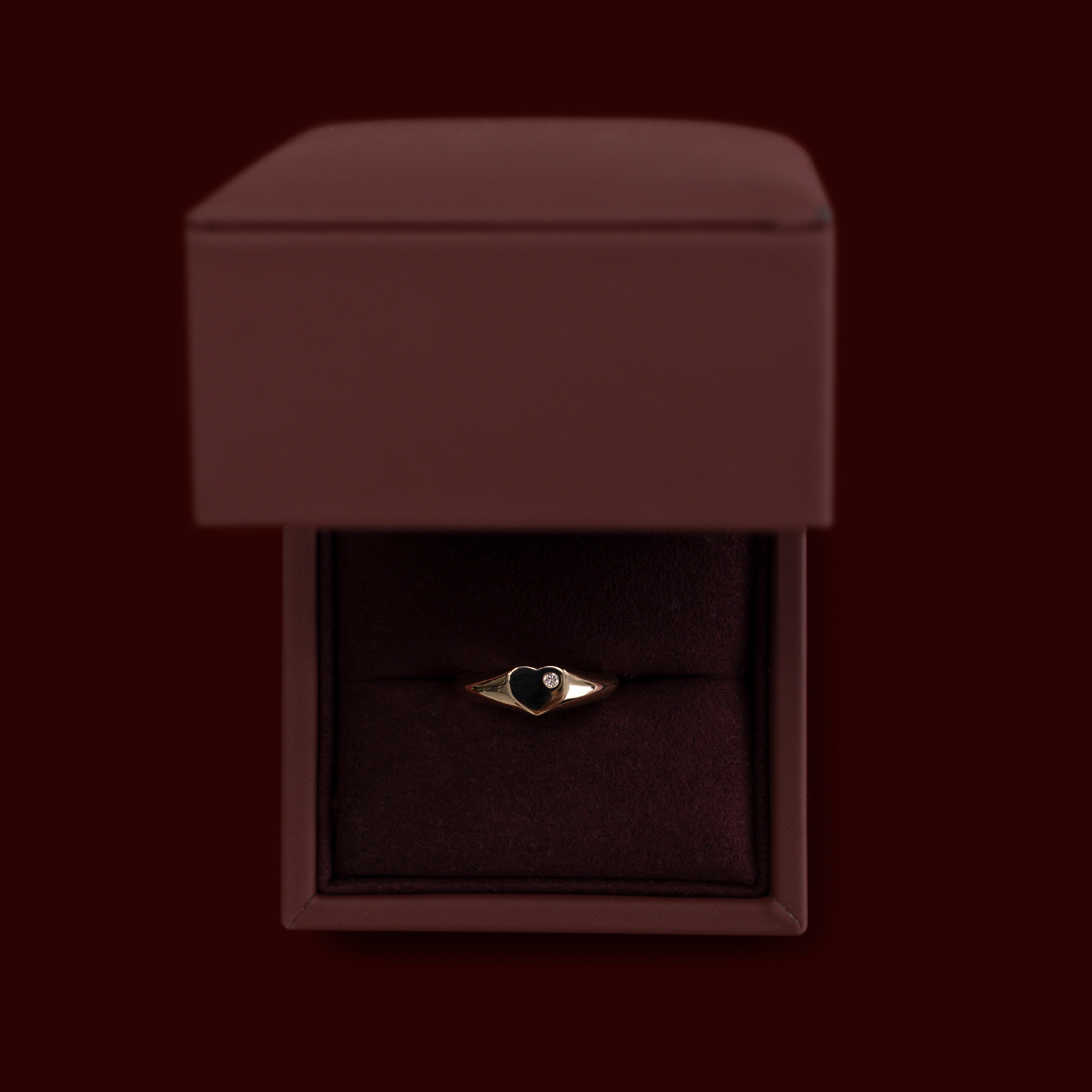 The Romy Ring - Signature Heart Inlay Signet additional view 2