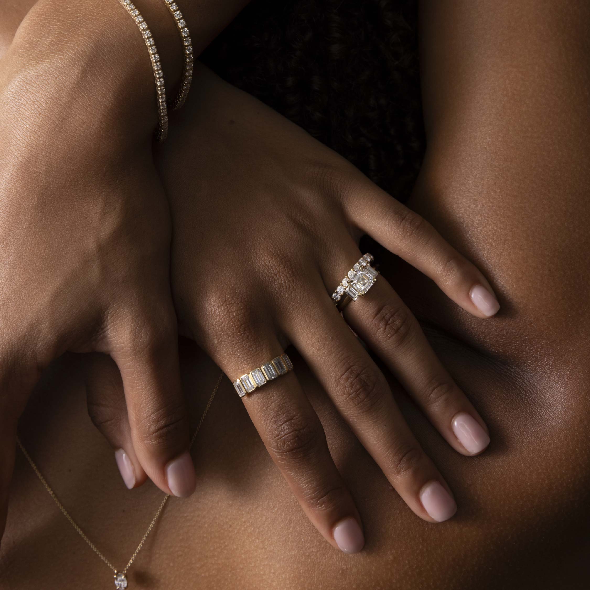 The Skylar Ring - Large Pavé Ring additional view 1