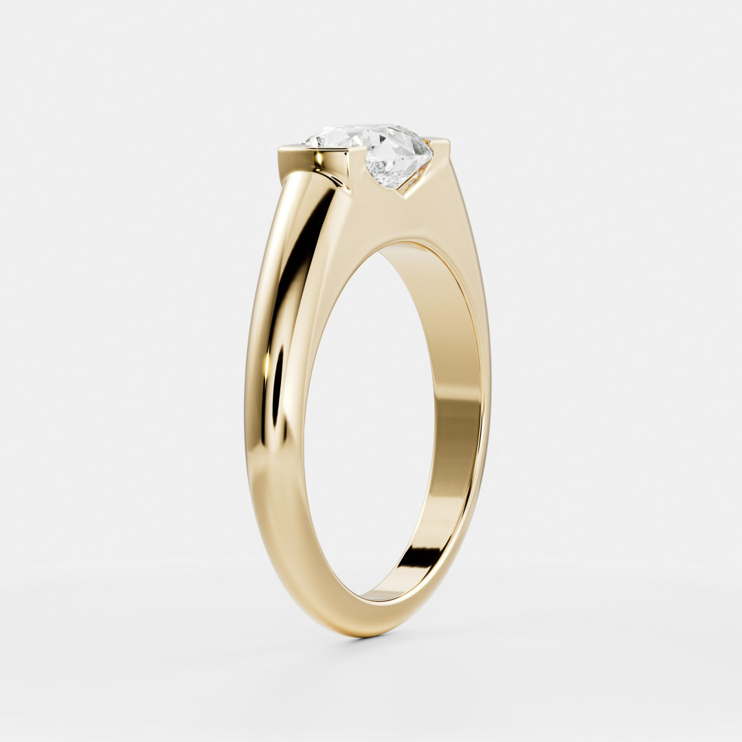 The Winslow Ring -  Pear Half Bezel Signet additional view 3