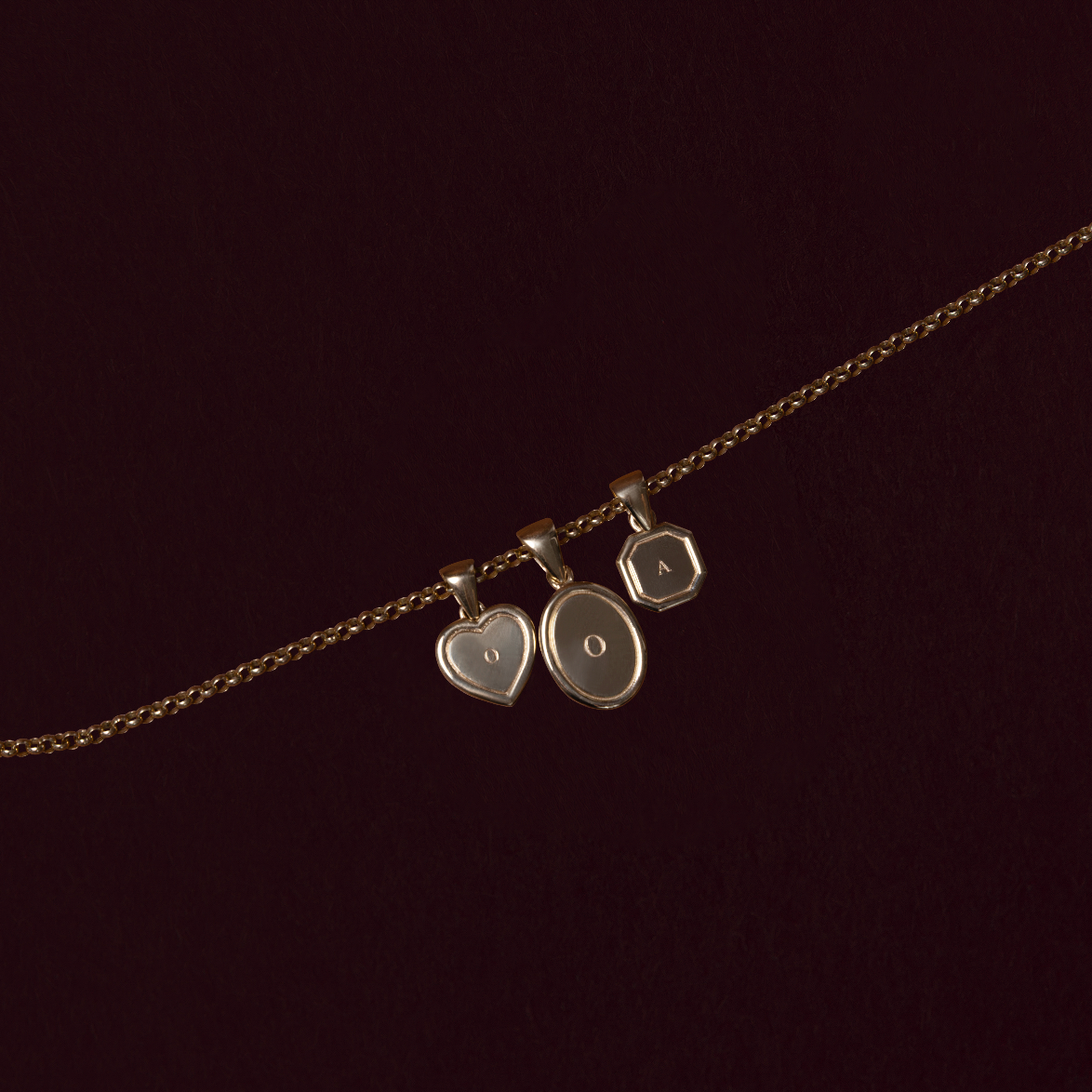 The Signature Octagon Letter Pendant additional view 2