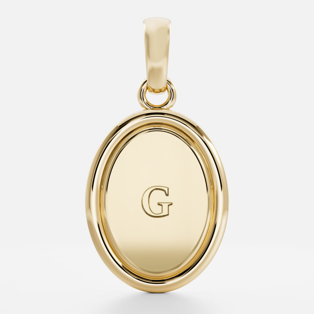 The Signature Oval Letter Pendant additional view 8